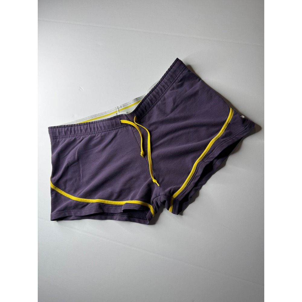 Nike Fit Dry Purple Yellow Trim Athletic Running Shorts Womens Sz XL 275537-583